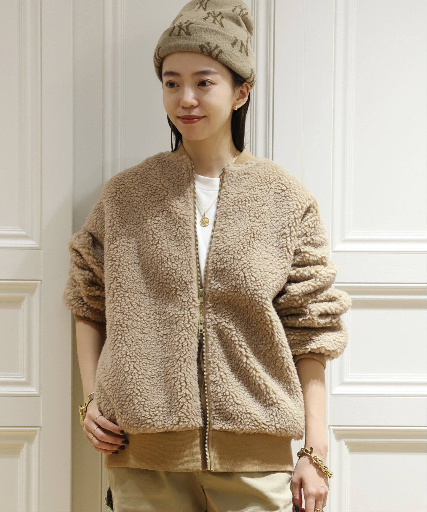 ADAWAS/アダワス】FAKE MOUTON BOMBER ジャケット（その他ブルゾン  