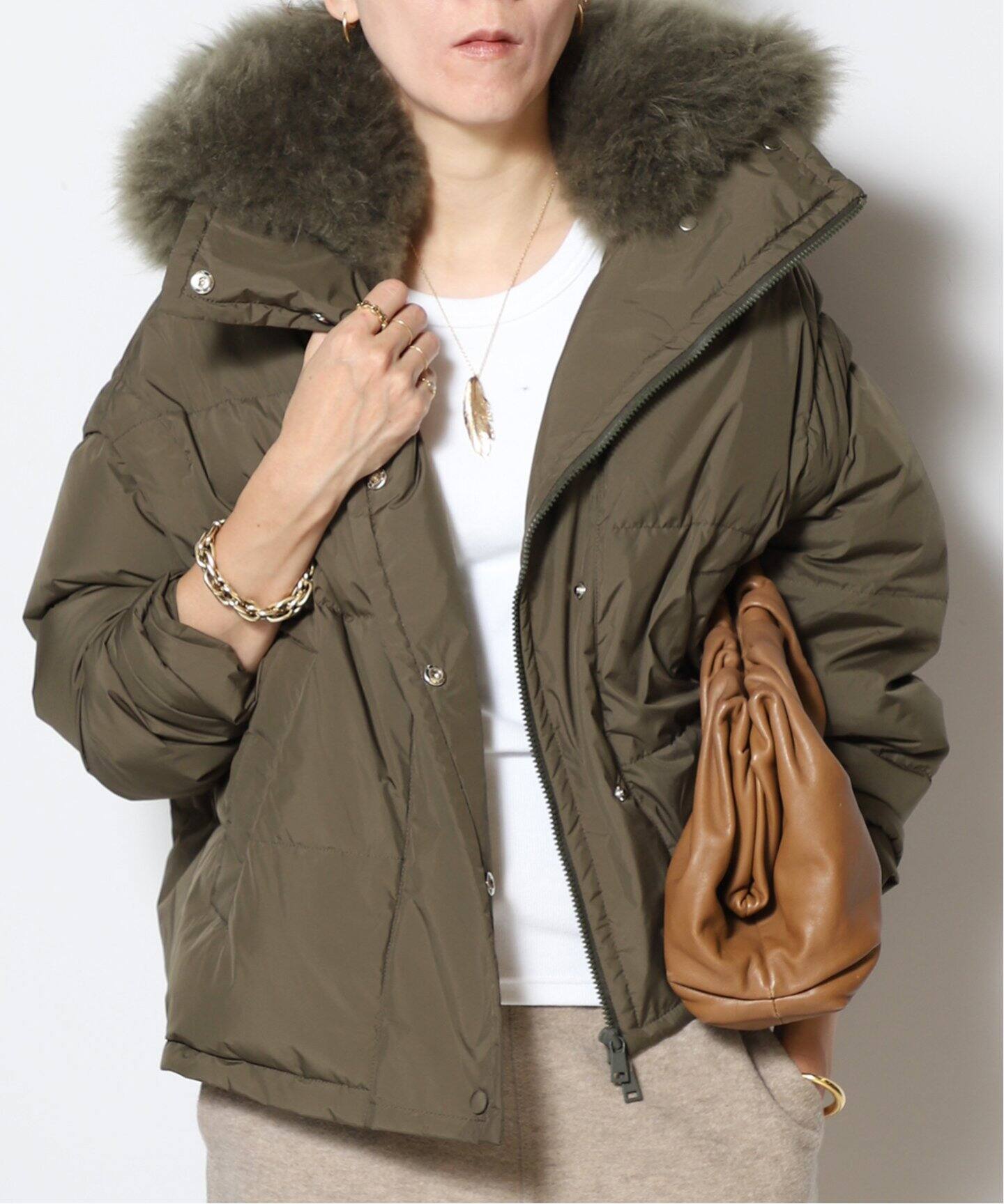 YVES SALOMON/イヴ サロモン】FURツキ ダウン（ダウンジャケット  