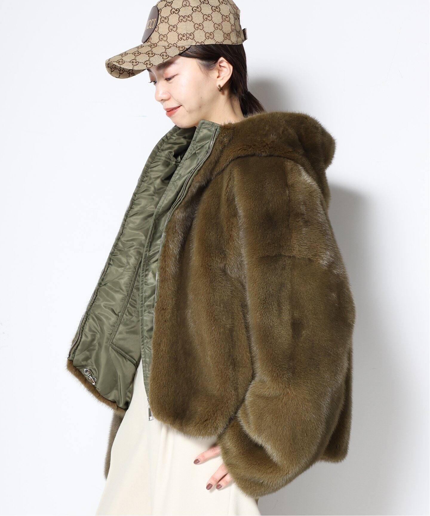 BLANCHA/ブランカ】MINK MILITARY BOMBER ジャケット（その他ブルゾン 