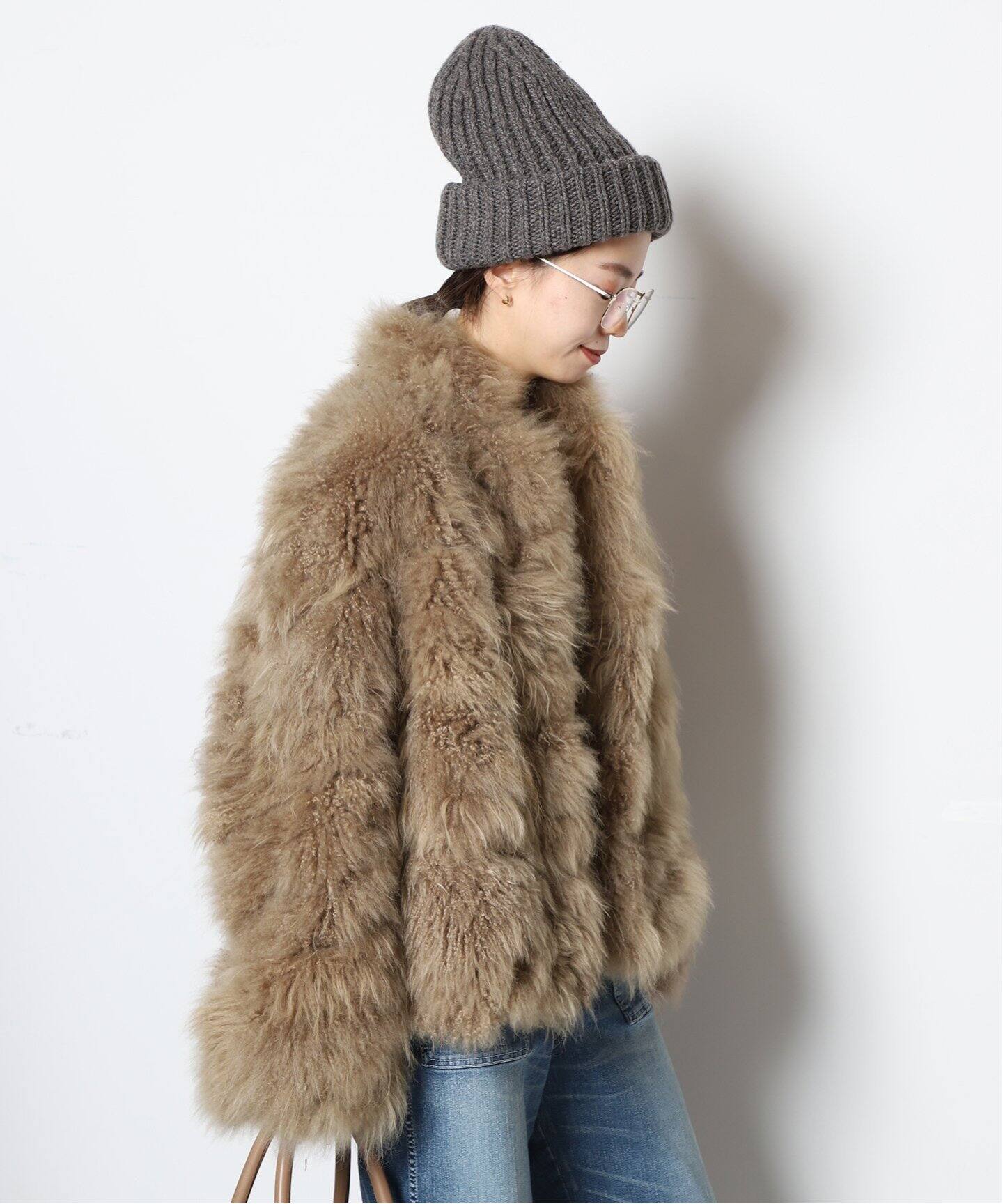 SIMONETTA RAVIZZA/シモネッタラヴィッツァ】CASHMERE GOAT FUR 