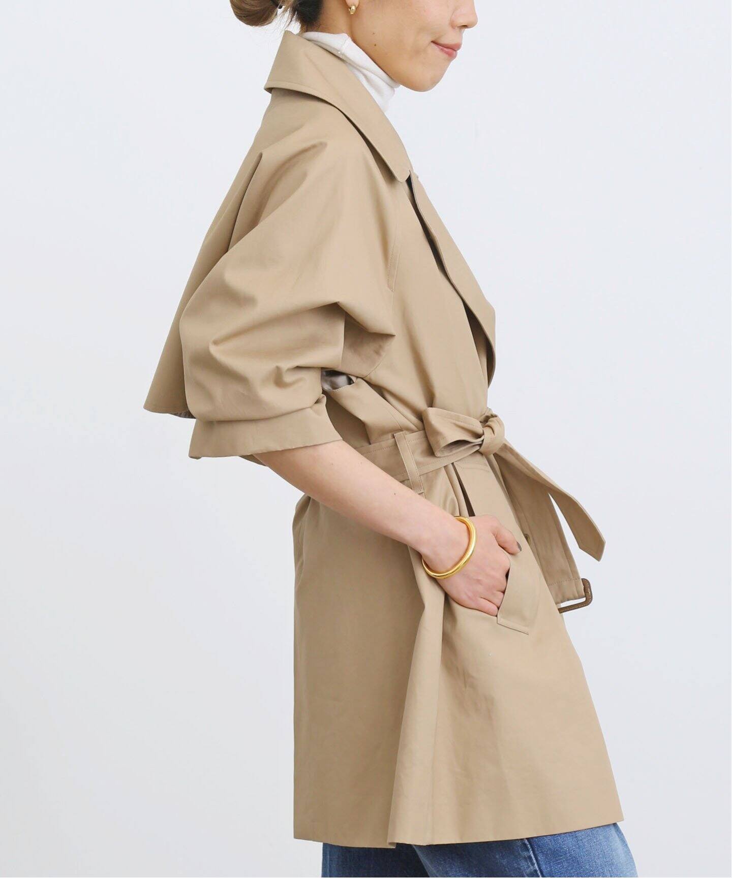 SHORT TRENCH COAT（トレンチコート）｜L 