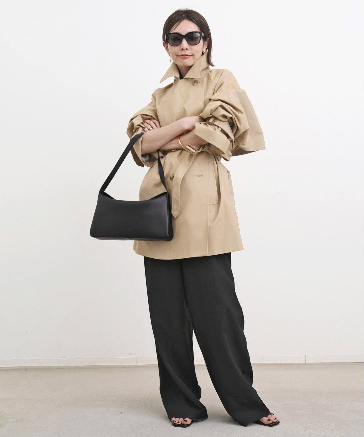 SHORT TRENCH COAT（トレンチコート）｜L 