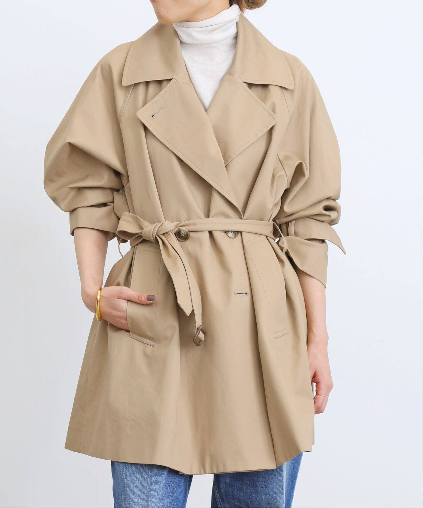 SHORT TRENCH COAT（トレンチコート）｜L 