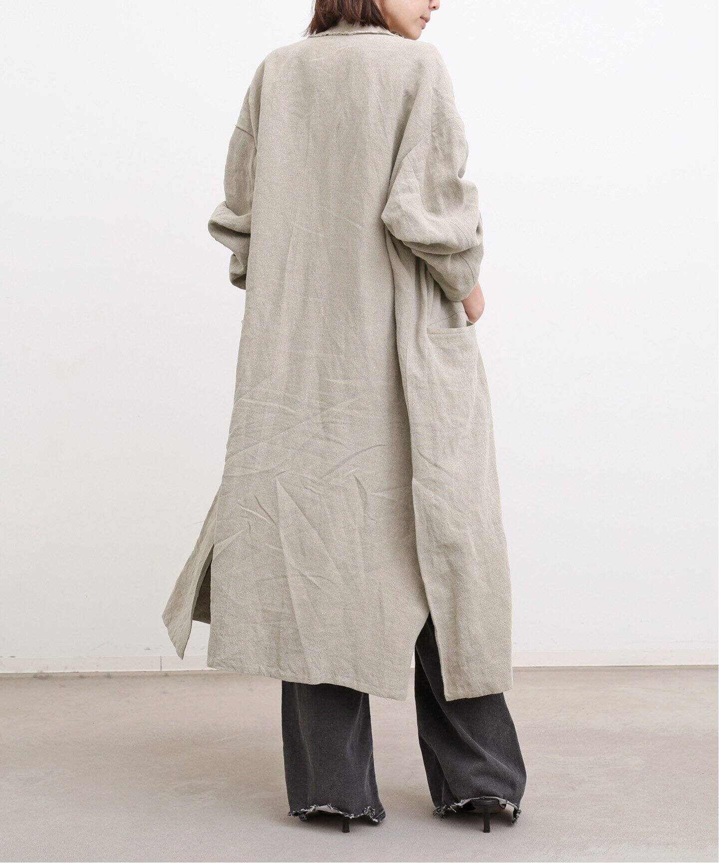 Linen Coat（チェスターコート）｜L