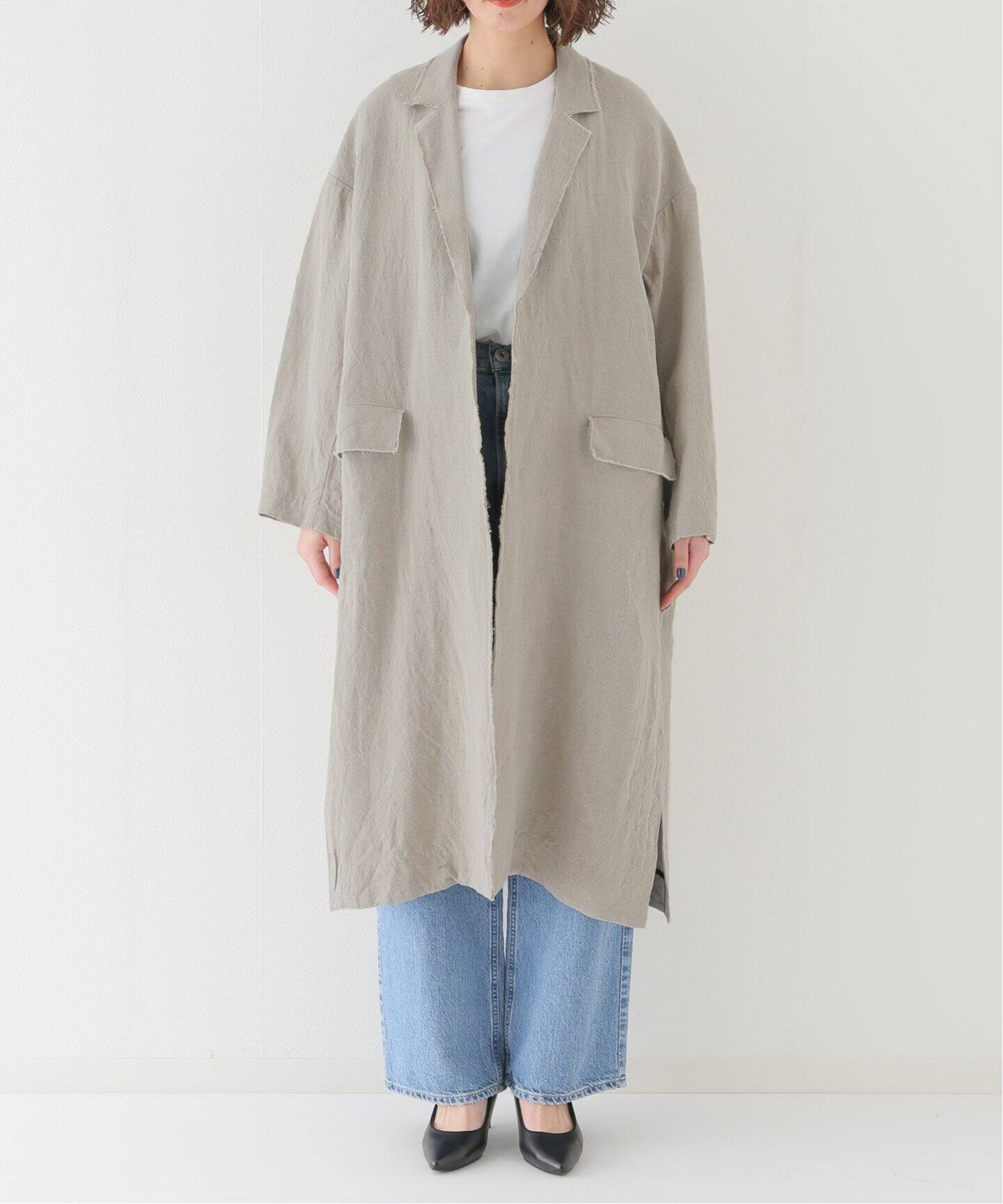 Linen Coat（チェスターコート）｜L 