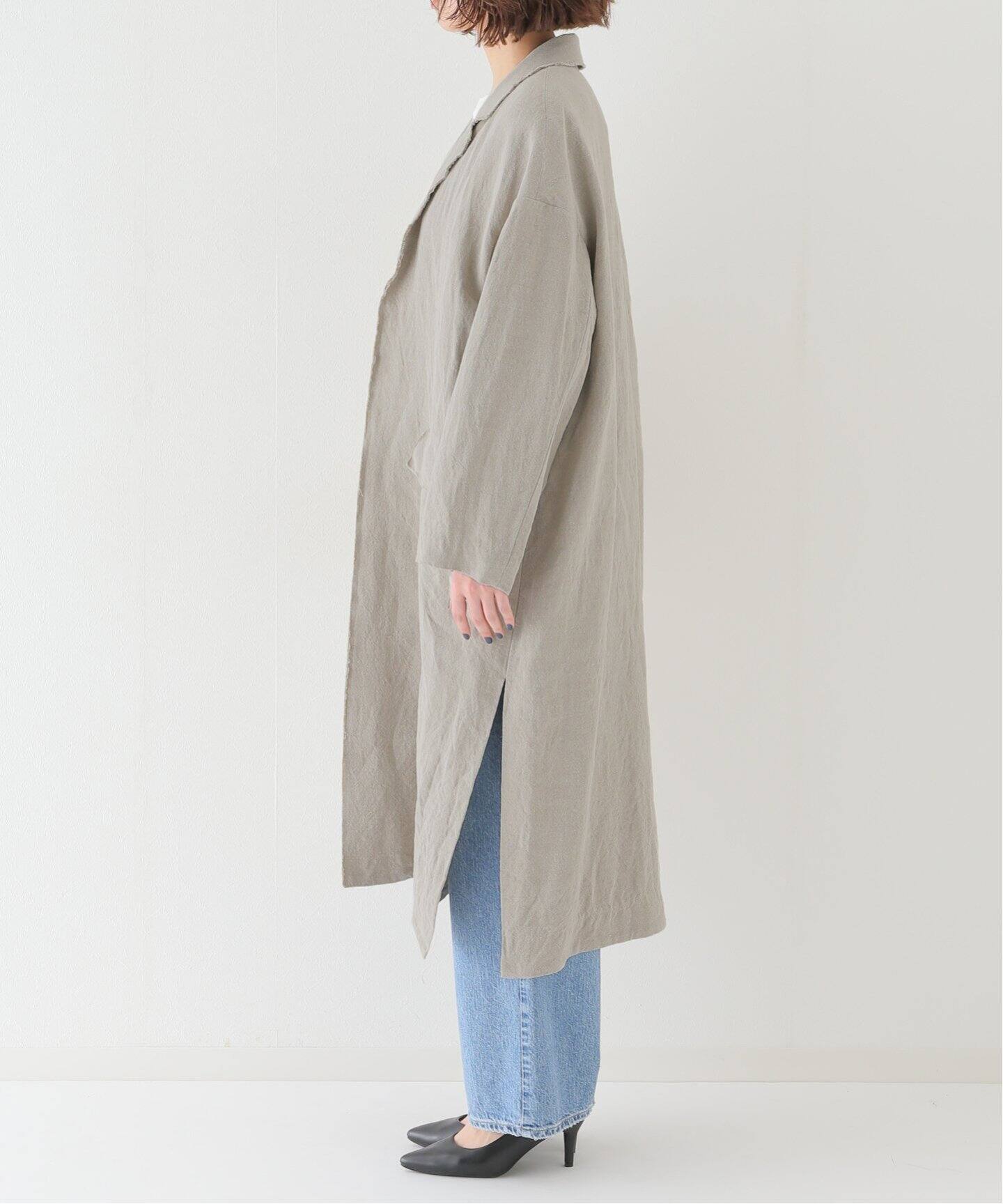 Linen Coat（チェスターコート）｜L 
