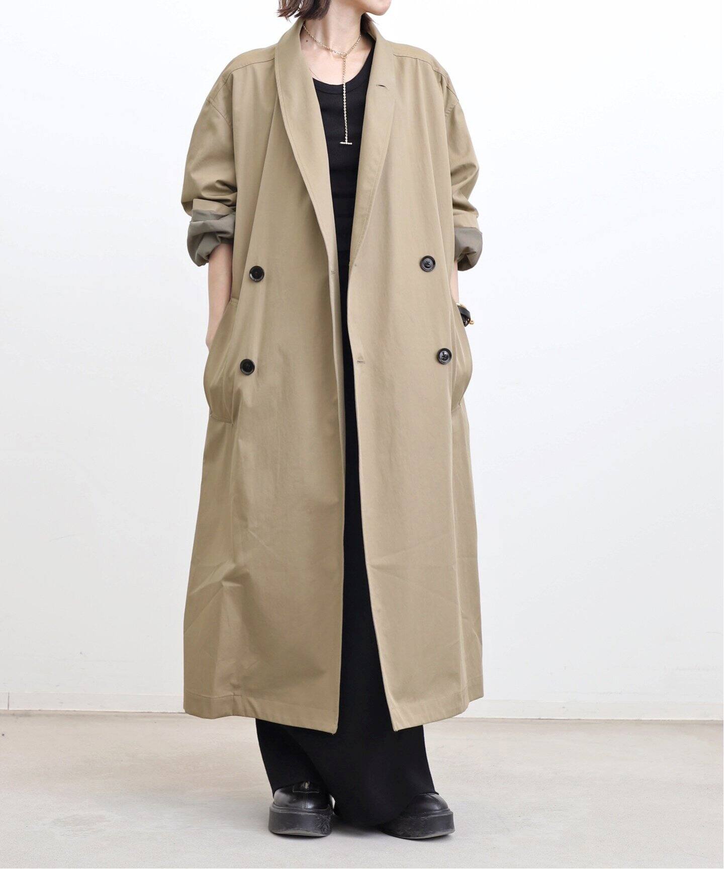 LE MAIRE/ルメール】 WRAP COLLAR TRENCH（トレンチコート）｜L 