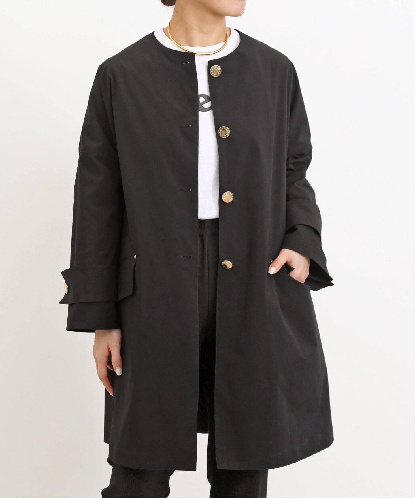 MACKINTOSH/マッキントッシュ】Aライン ノーカラーコート（ノーカラー 