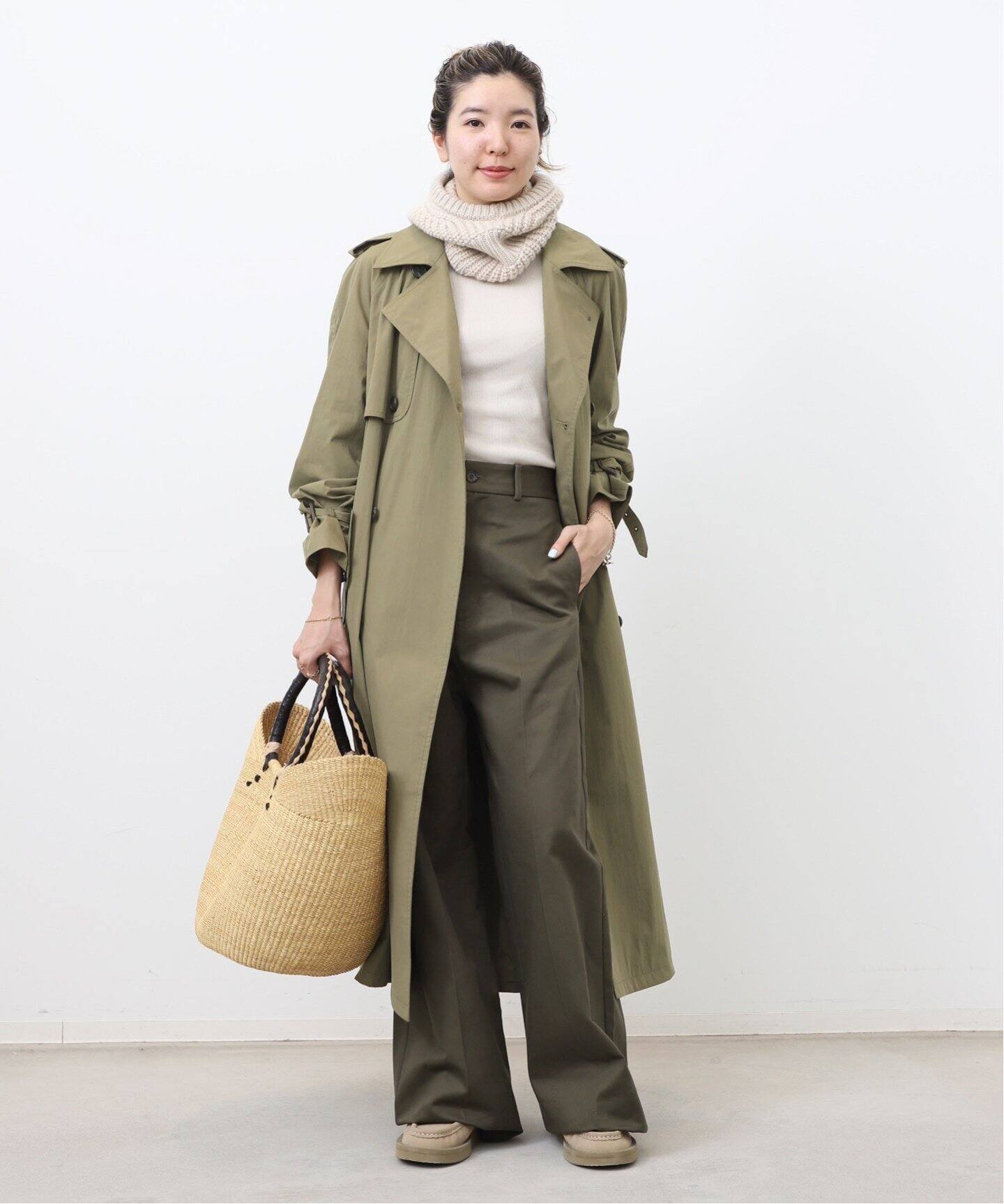 NILI LOTAN/ニリロータン】 DION OVERSIZED TRENCH COAT（トレンチ 