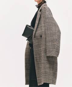レディース LISIERE CHECK W COAT アパルトモン その他ブルゾン／アウター ブラック フリーのサムネイル
