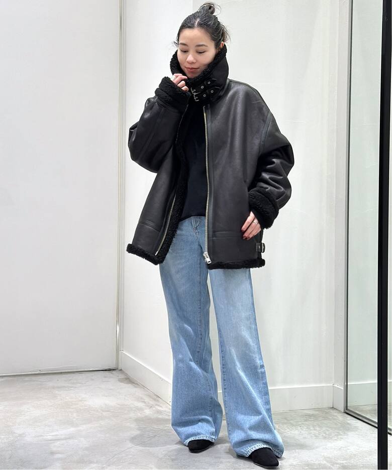 DUNST/ダンスト】別注 boa riders Coat(BLACK)（レザージャケット 