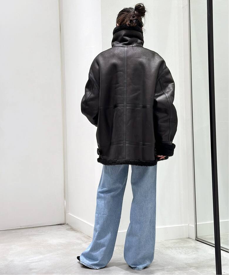 DUNST/ダンスト】別注 boa riders Coat(BLACK)（レザー 