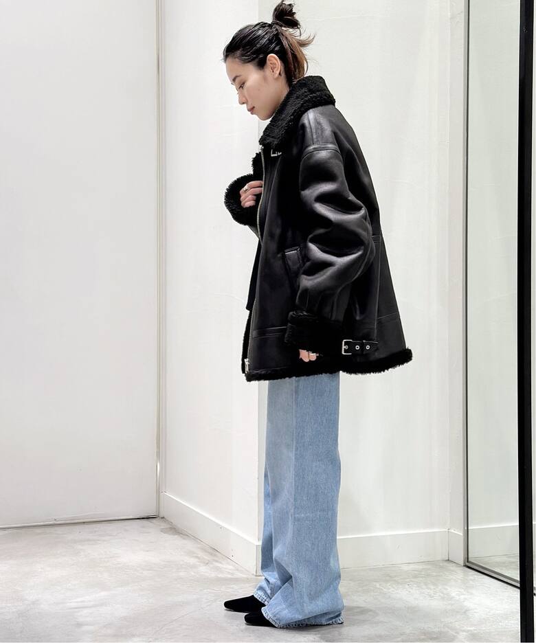 DUNST/ダンスト】別注 boa riders Coat(BLACK)（レザージャケット 