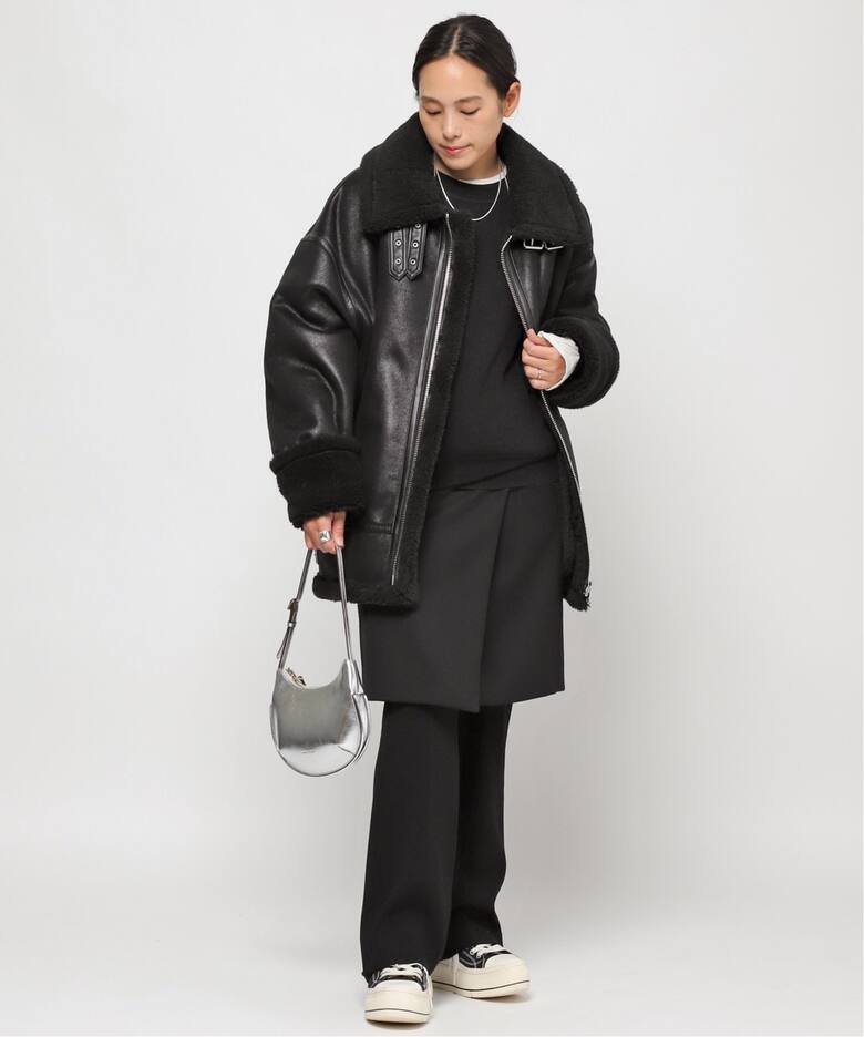 DUNST/ダンスト】別注 boa riders Coat(BLACK)（レザージャケット 