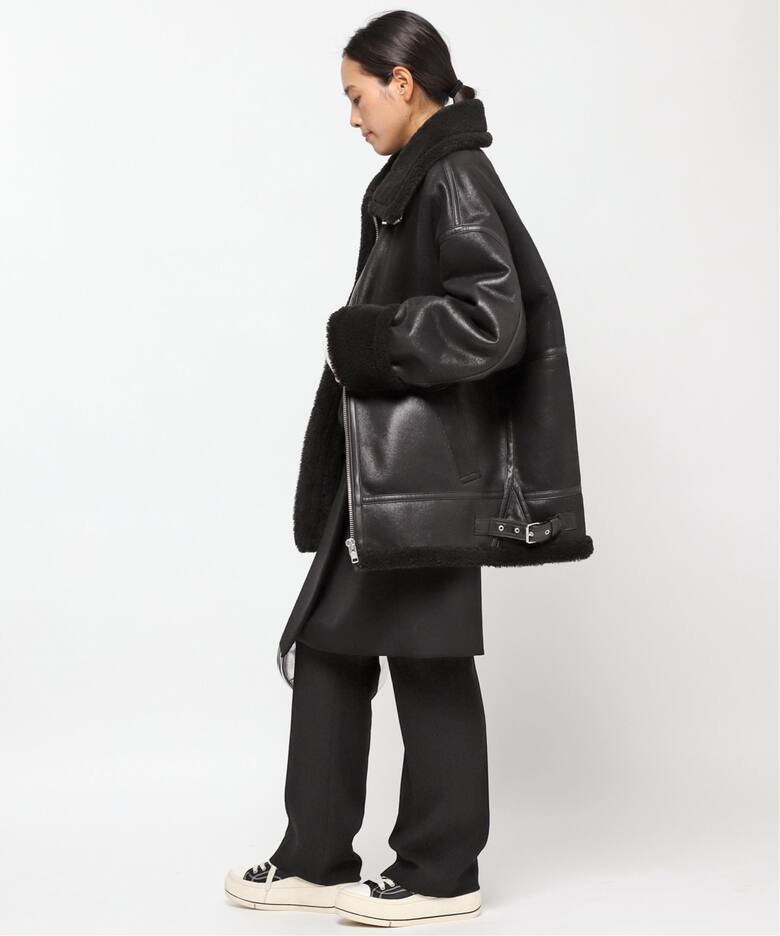 DUNST/ダンスト】別注 boa riders Coat(BLACK)（レザージャケット  