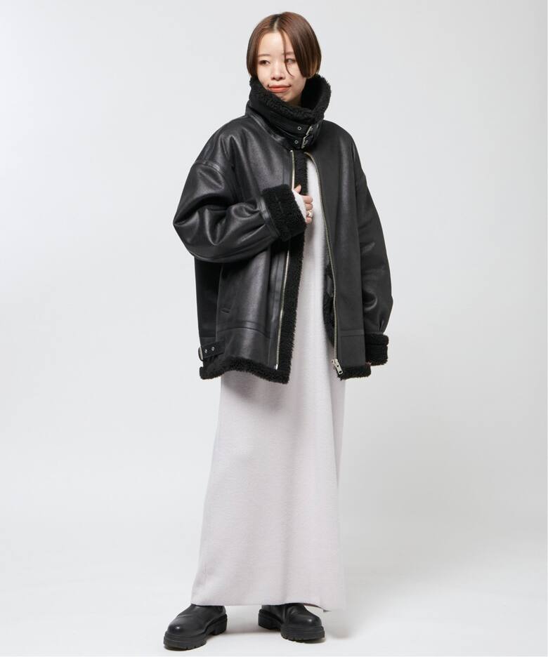 DUNST/ダンスト】別注 boa riders Coat(BLACK)（レザージャケット 