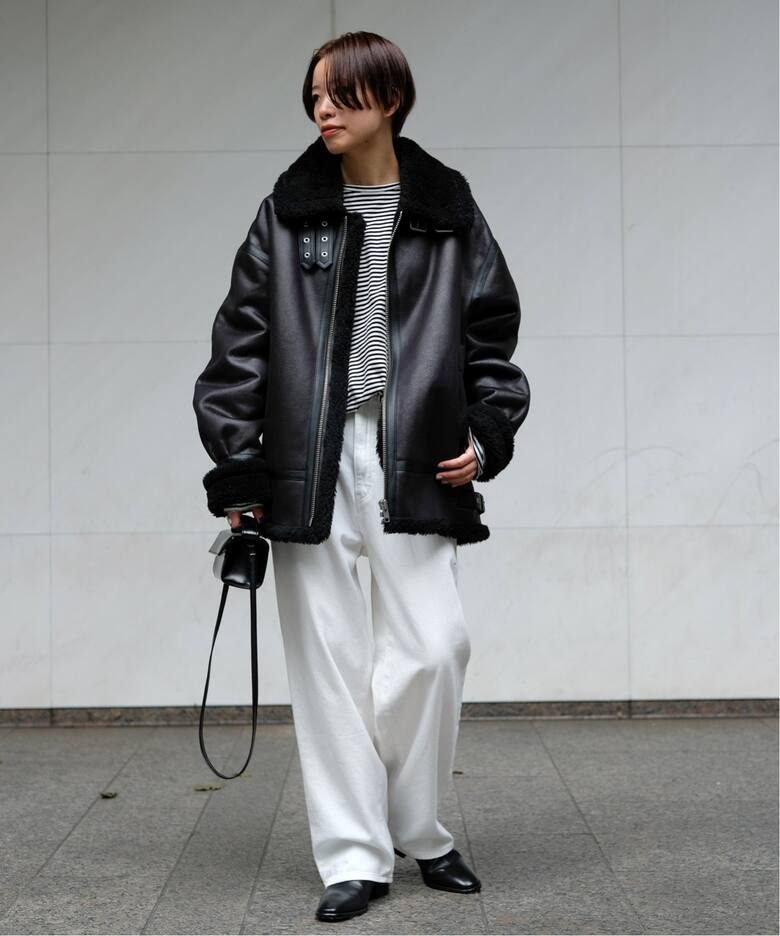DUNST/ダンスト】別注 boa riders Coat(BLACK)（レザージャケット 