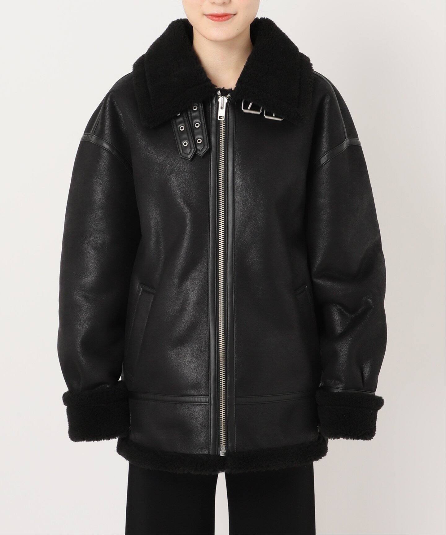 DUNST/ダンスト】別注 boa riders Coat(BLACK)（レザー