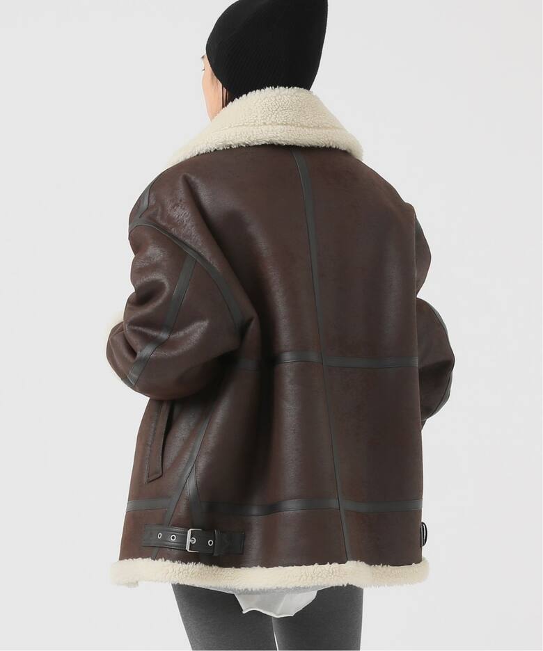 DUNST/ダンスト】別注 boa riders coat (BROWN)（レザージャケット 