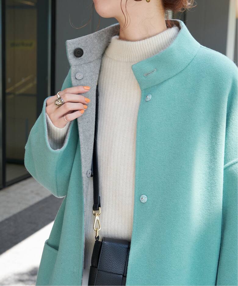 追加》S120ブレンドリバーシブルミドル丈コート（その他ブルゾン 