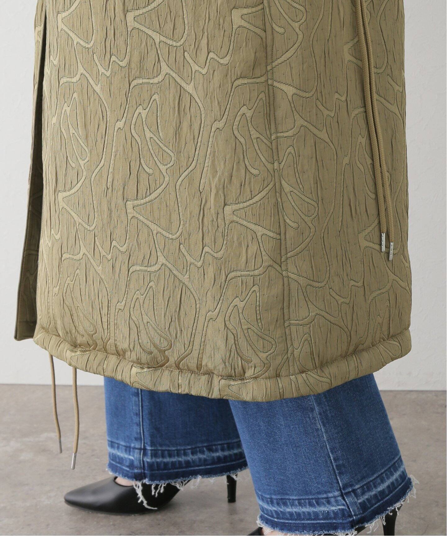 TODAYFUL】Jacquard Down Coat カーキ 36 | ヤマダウェブコム