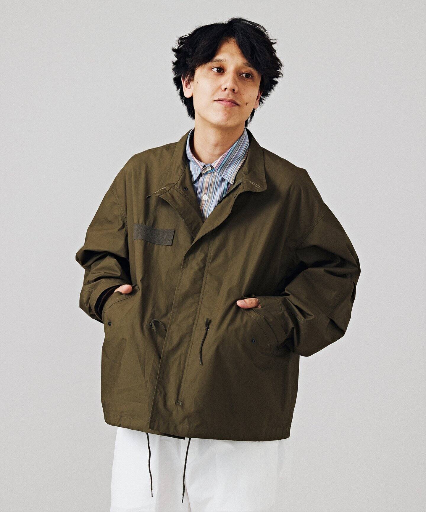 ミリタリー ジップフードコート スタッズ 散らし ビス付き ミリタリー  