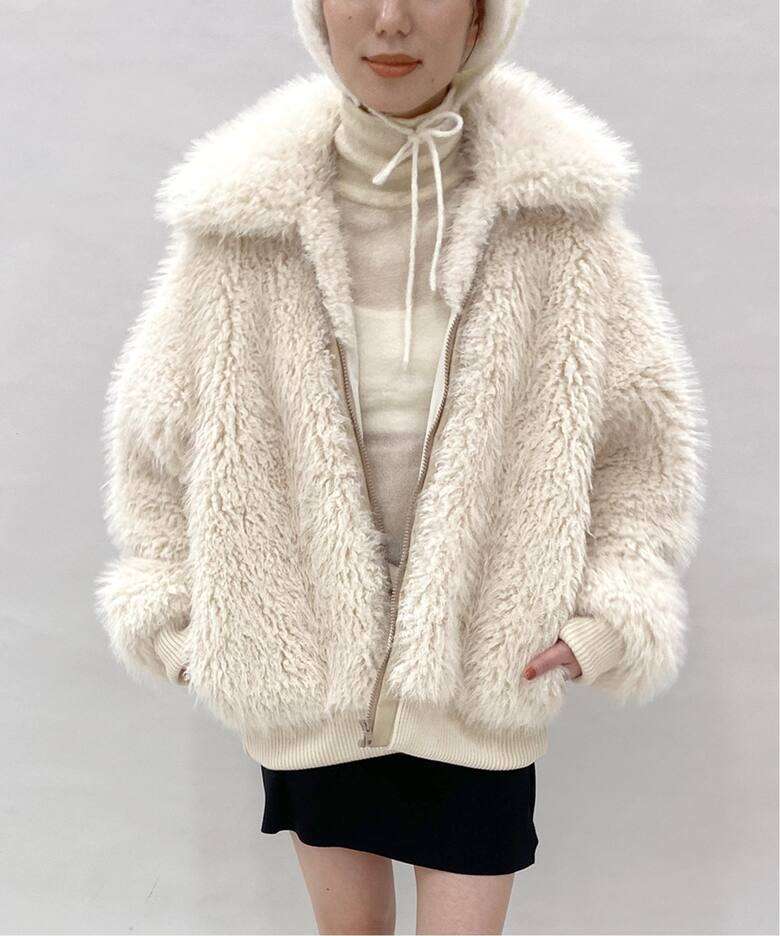 フェイクラムファージップコート（その他ブルゾン／アウター）｜EDIT  