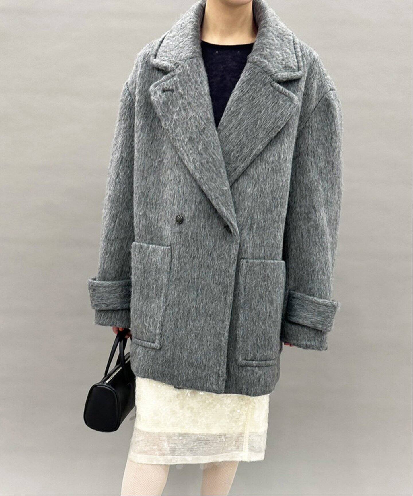 Hella/ヘラ】WOOL MOHAIR SHORT コート（ピーコート）｜EDIT.FOR LULU 