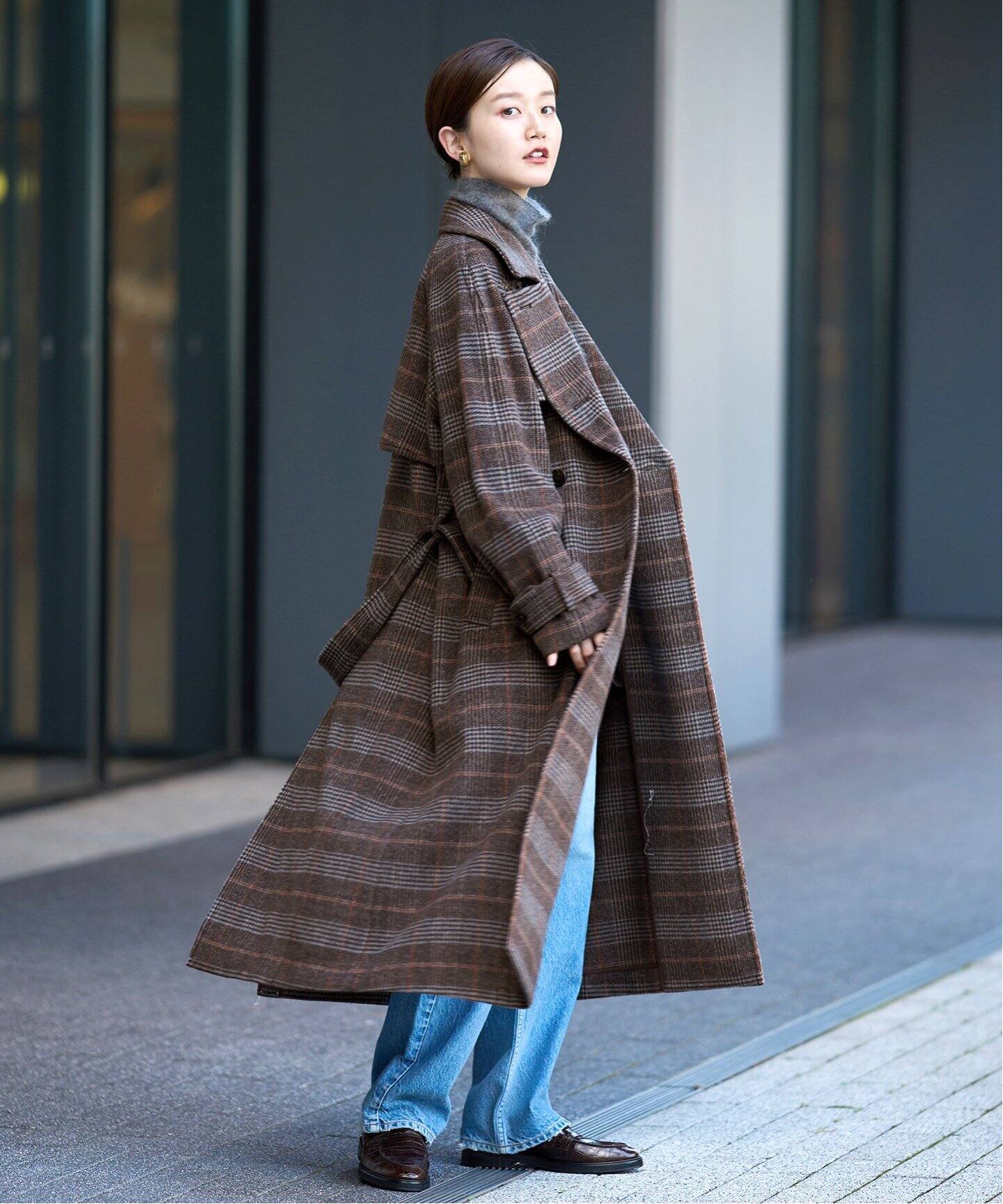 チェックトレンチコート（トレンチコート）｜IENA（イエナ）の通販  