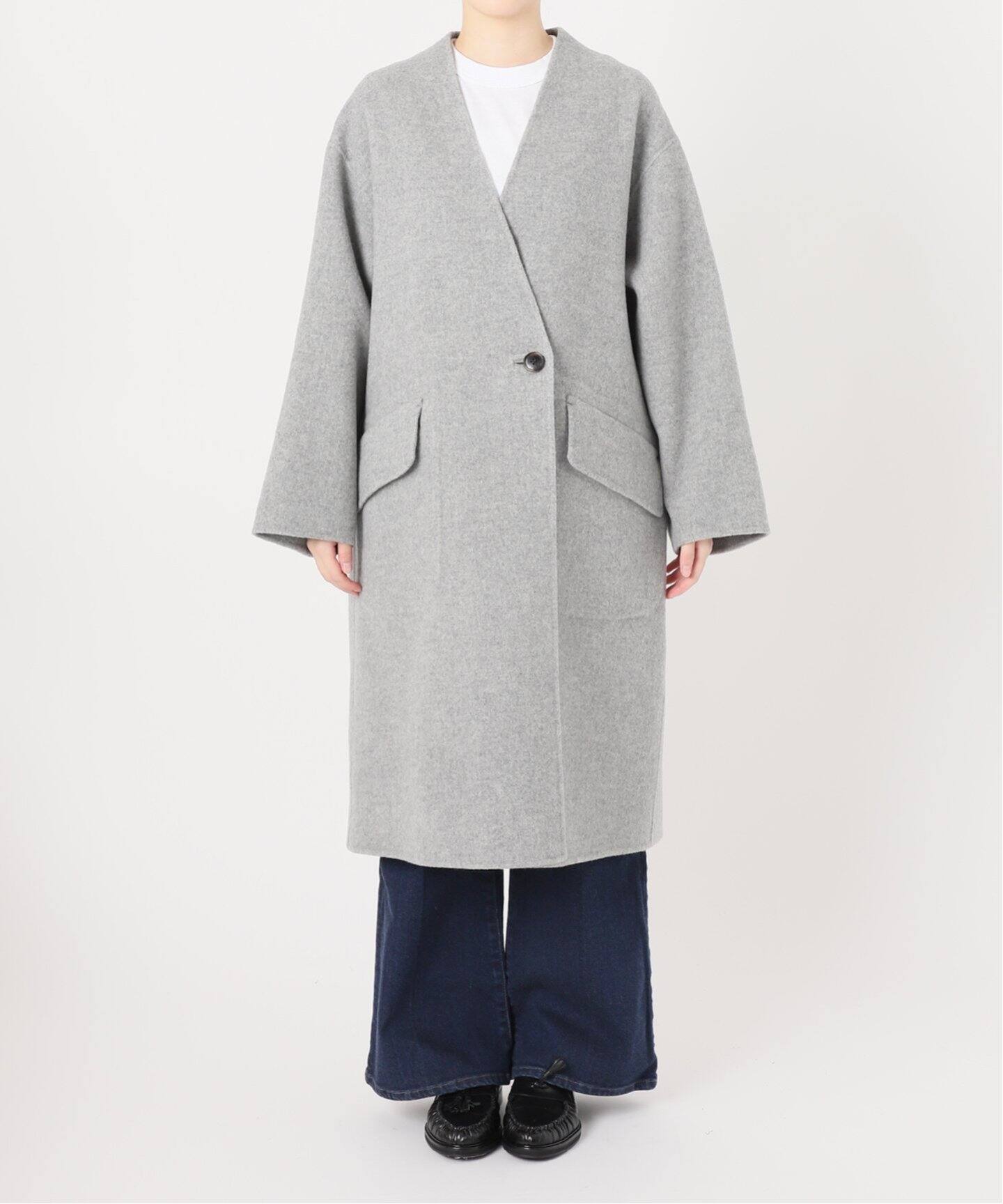 モッサーダブルフェイス Vネックコート（ノーカラーコート）｜IENA