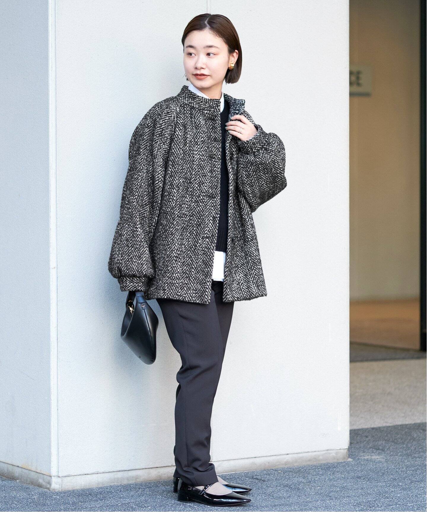 ヘリンボンツイード ハーフコート（その他ブルゾン／アウター）｜IENA  