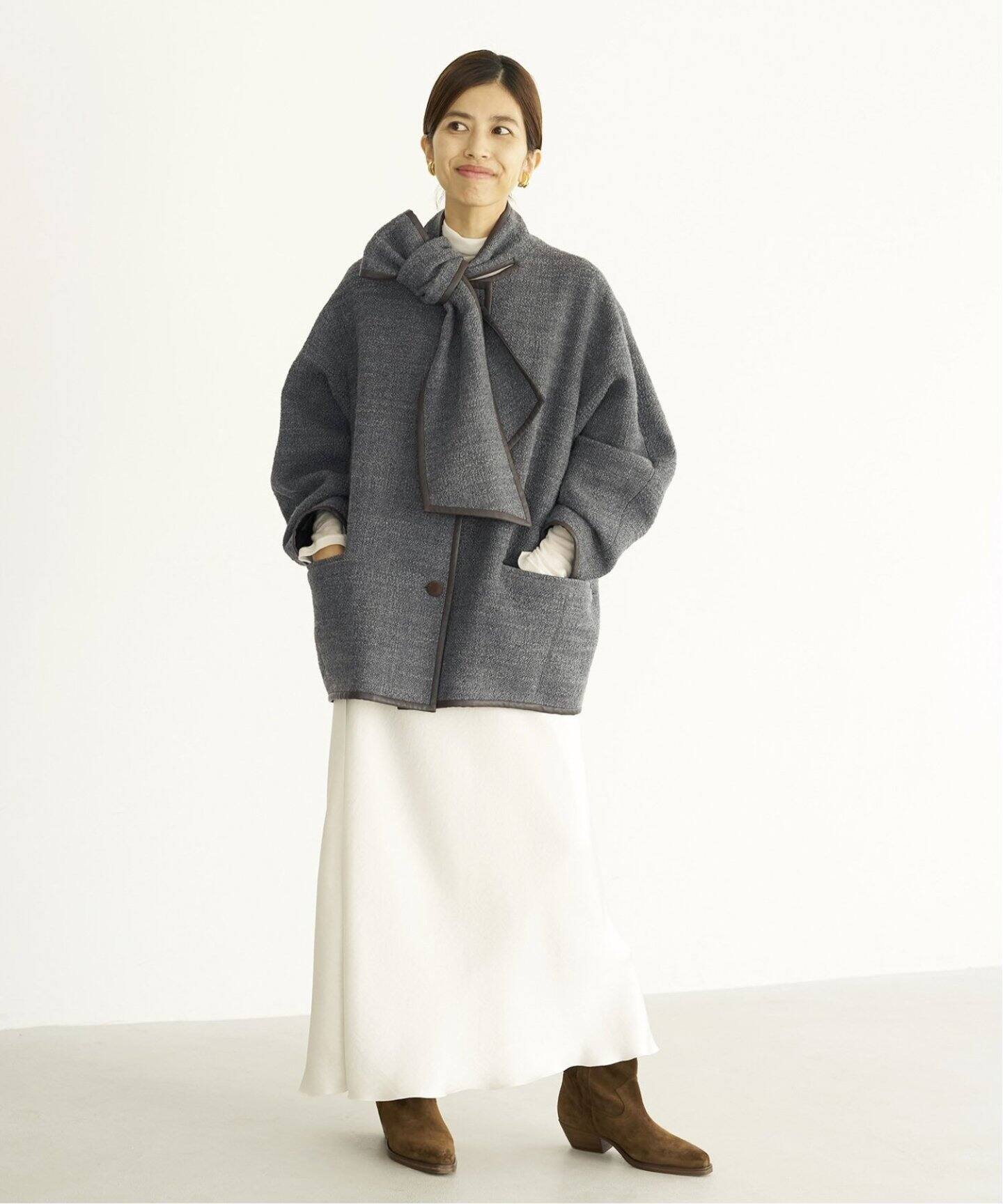 追加》[n]ツイードリボンコート（その他ブルゾン／アウター）｜IENA  