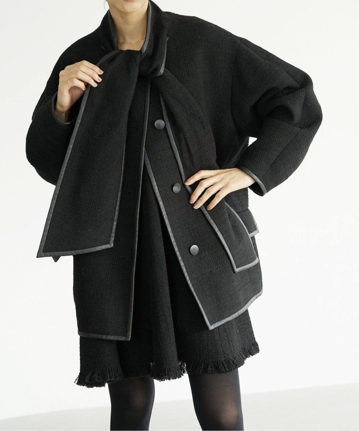 追加》[n]ツイードリボンコート（その他ブルゾン／アウター）｜IENA  