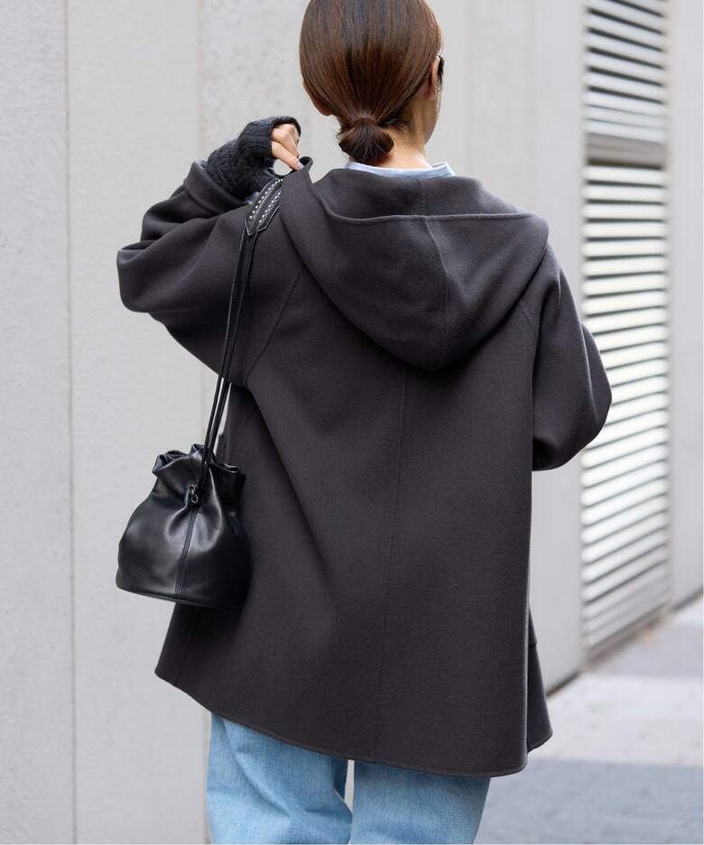 SUPER120 ダブルフェイスフードコート（その他ブルゾン／アウター  