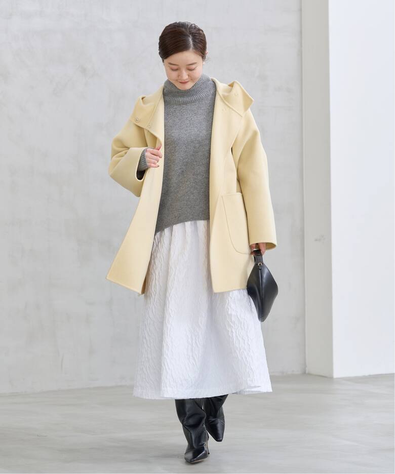 SUPER120 ダブルフェイスフードコート（その他ブルゾン／アウター  