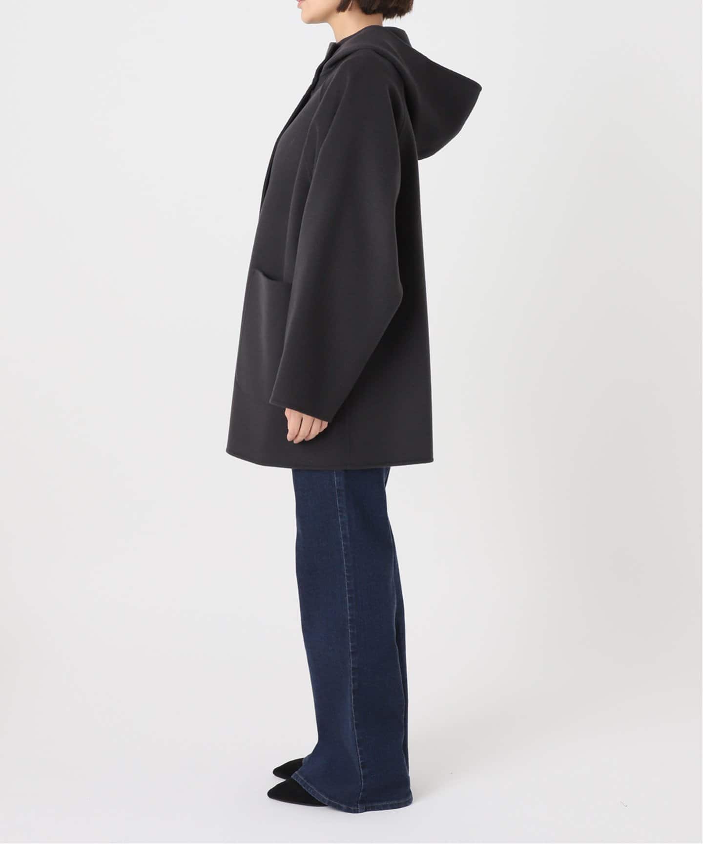 SUPER120 ダブルフェイスフードコート（その他ブルゾン／アウター