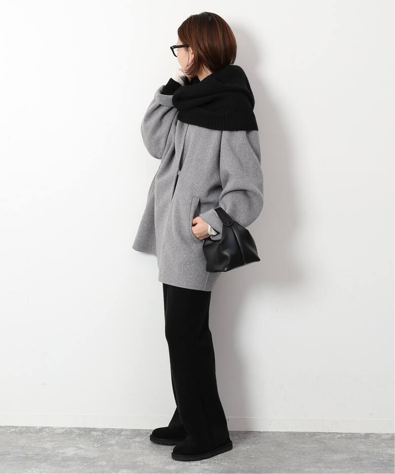 追加》HAMILTONダブルフェイスショートコート（ノーカラーコート  