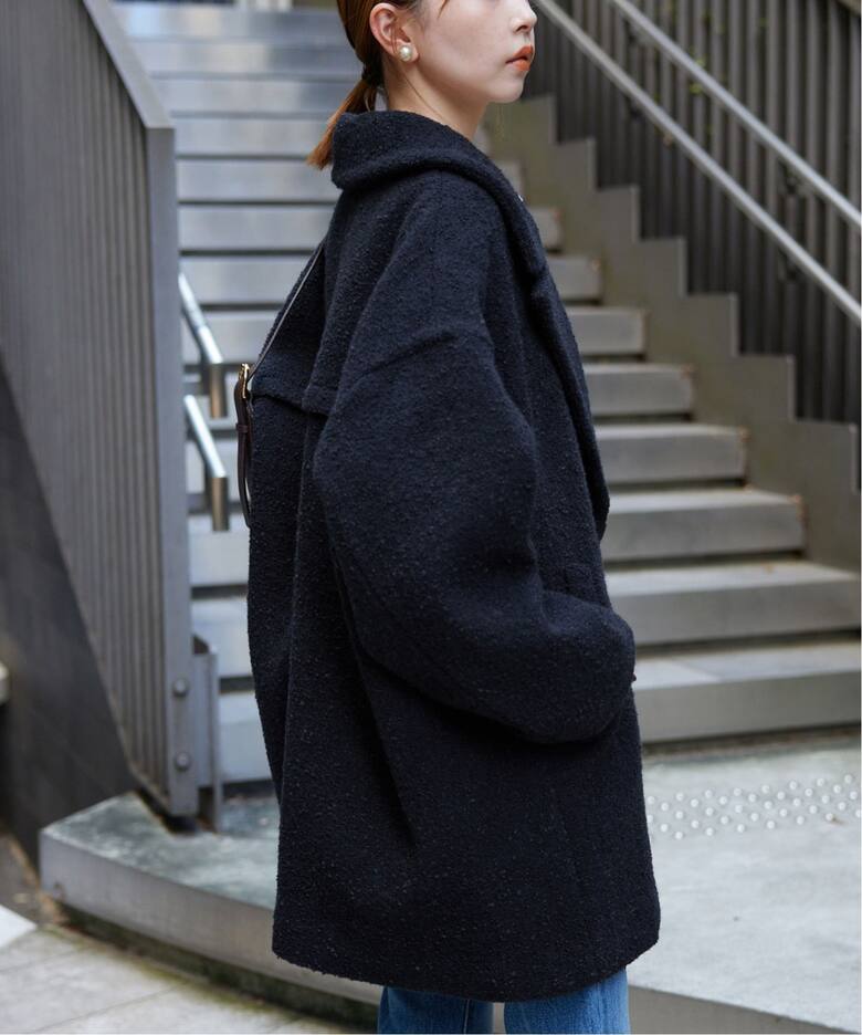 ダブルループビッグラペルショートコート（チェスターコート）｜SLOBE  