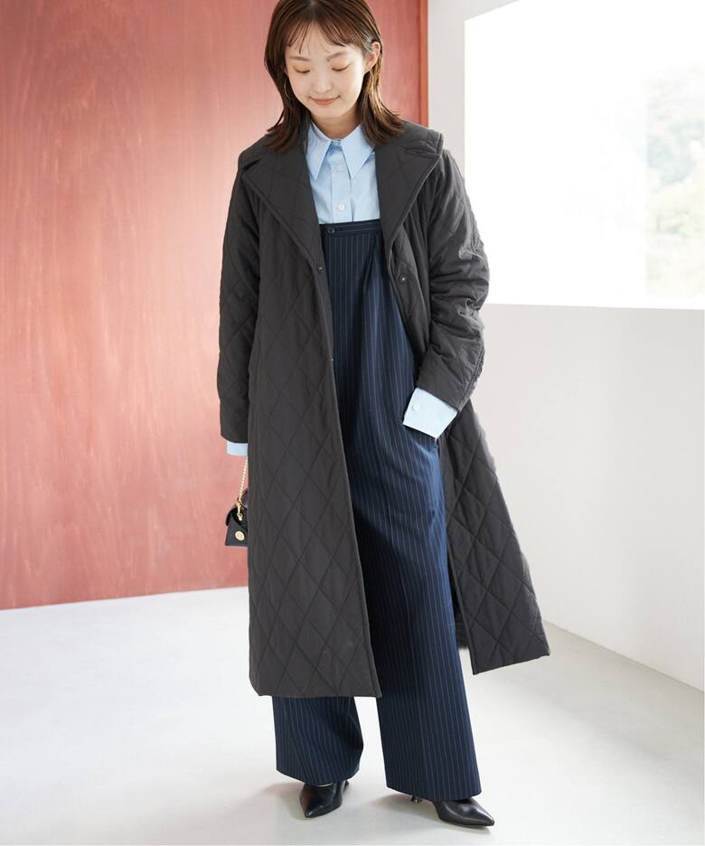 lanan-ロングキルティングジャケット ブラック ラナン様専用❄️17AW美 