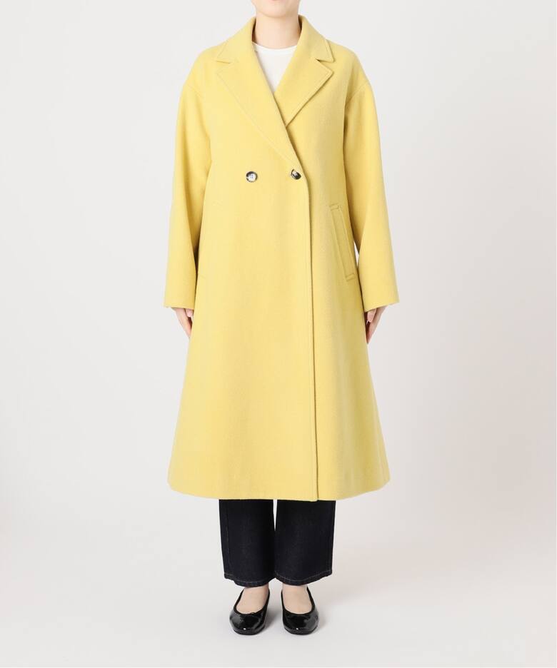 スローブイエナSLOBE IENAダブルブレストカラーコートベージュ38 