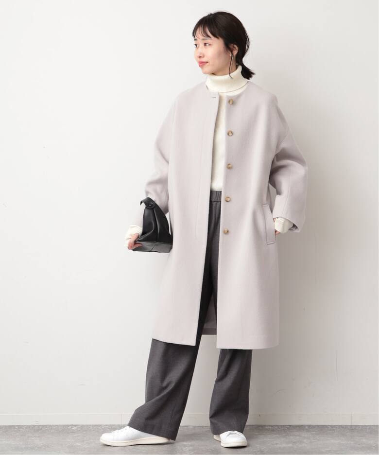 Super100シャギーノーカラーコート（ノーカラーコート）｜SLOBE IENA  