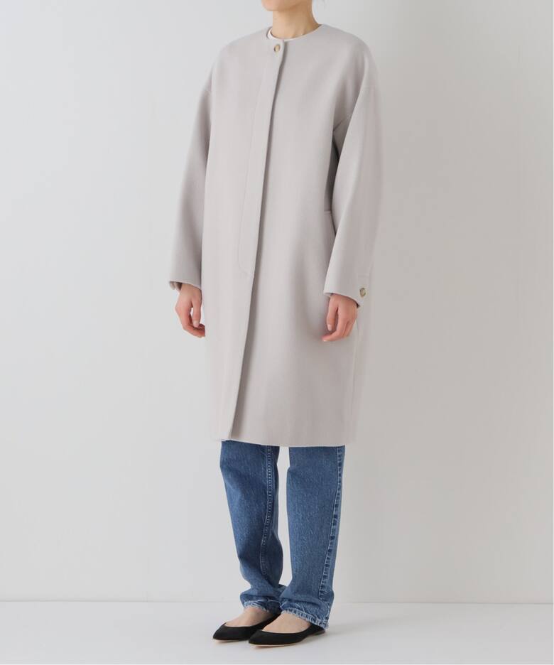 Super100シャギーノーカラーコート（ノーカラーコート）｜SLOBE IENA  