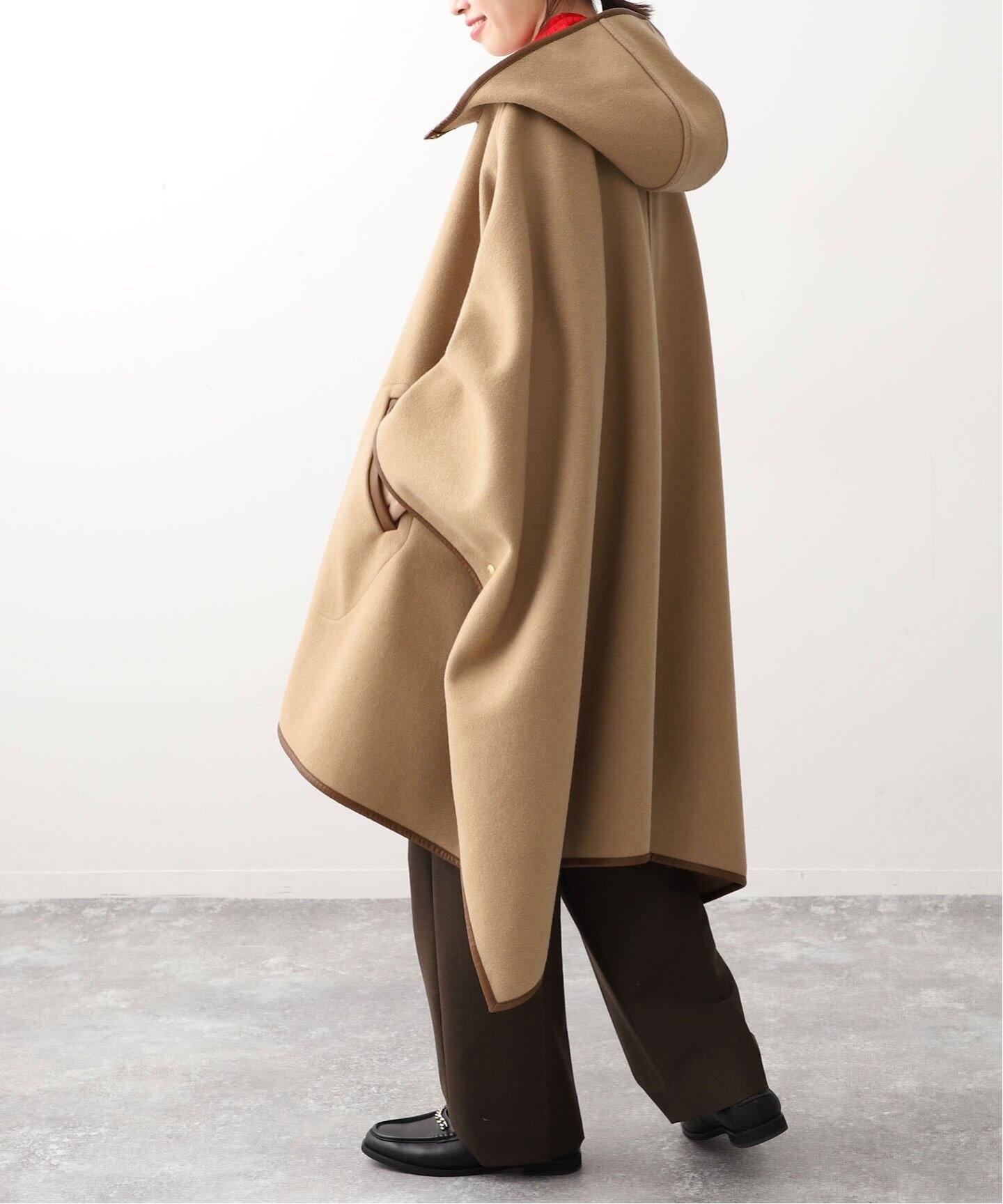 TRADITIONAL WEATHERWEAR 】 ダブルフェイスポンチョ（ポンチョ 