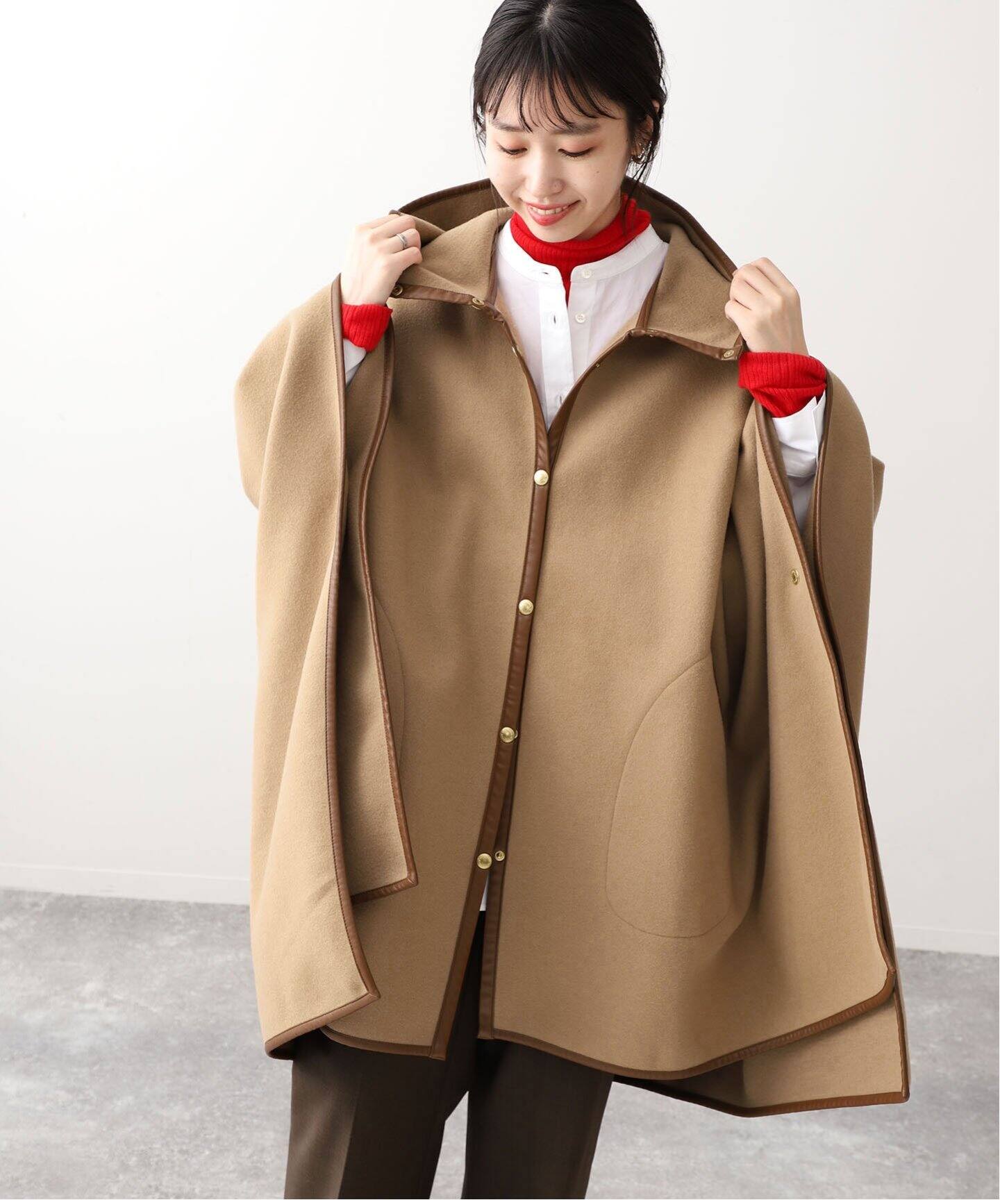 TRADITIONAL WEATHERWEAR 】 ダブルフェイスポンチョ（ポンチョ 