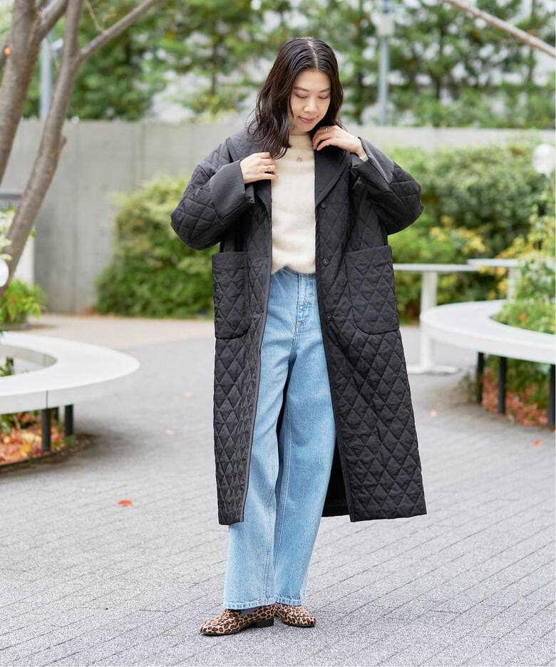 IENA LA BOUCLE ナイロンキルティングコート（中綿・キルティング  