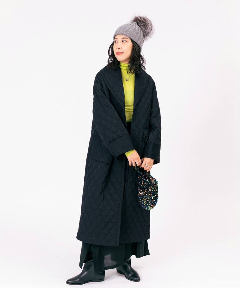 IENA LA BOUCLE ナイロンキルティングコート（中綿・キルティング 