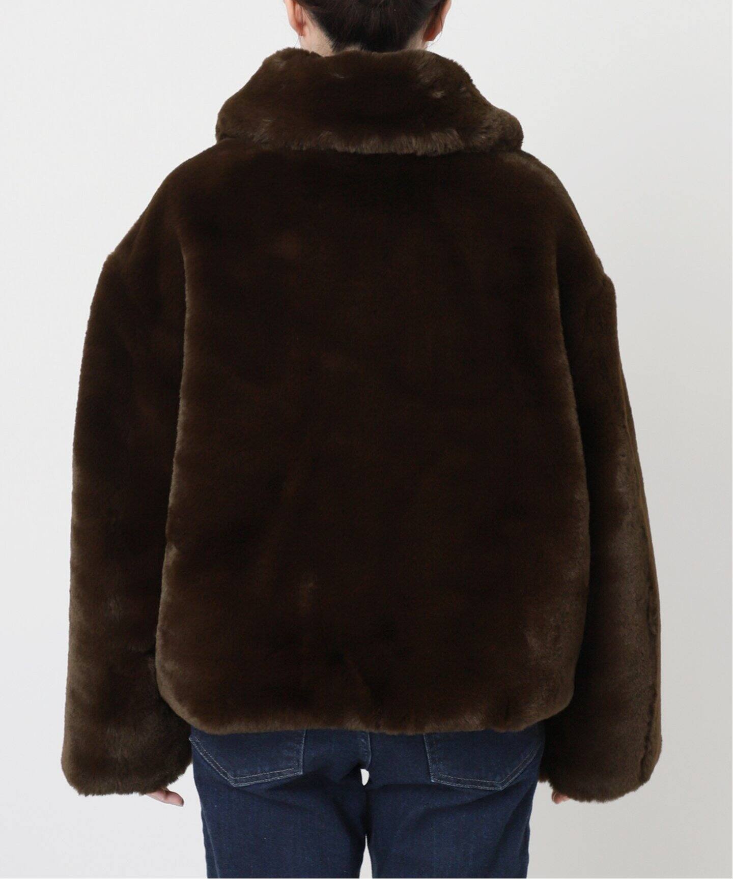 JAKKE/ジャッキー】TRACI COAT CHOCOLATE ファージャケット（その他 