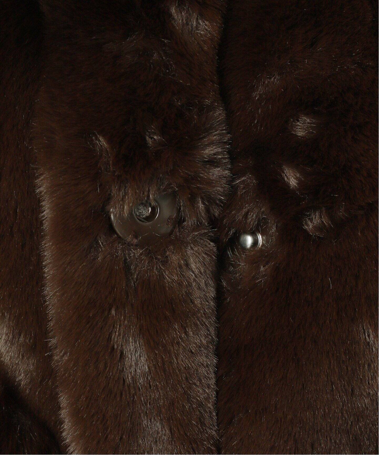 JAKKE/ジャッキー】TRACI COAT CHOCOLATE ファージャケット