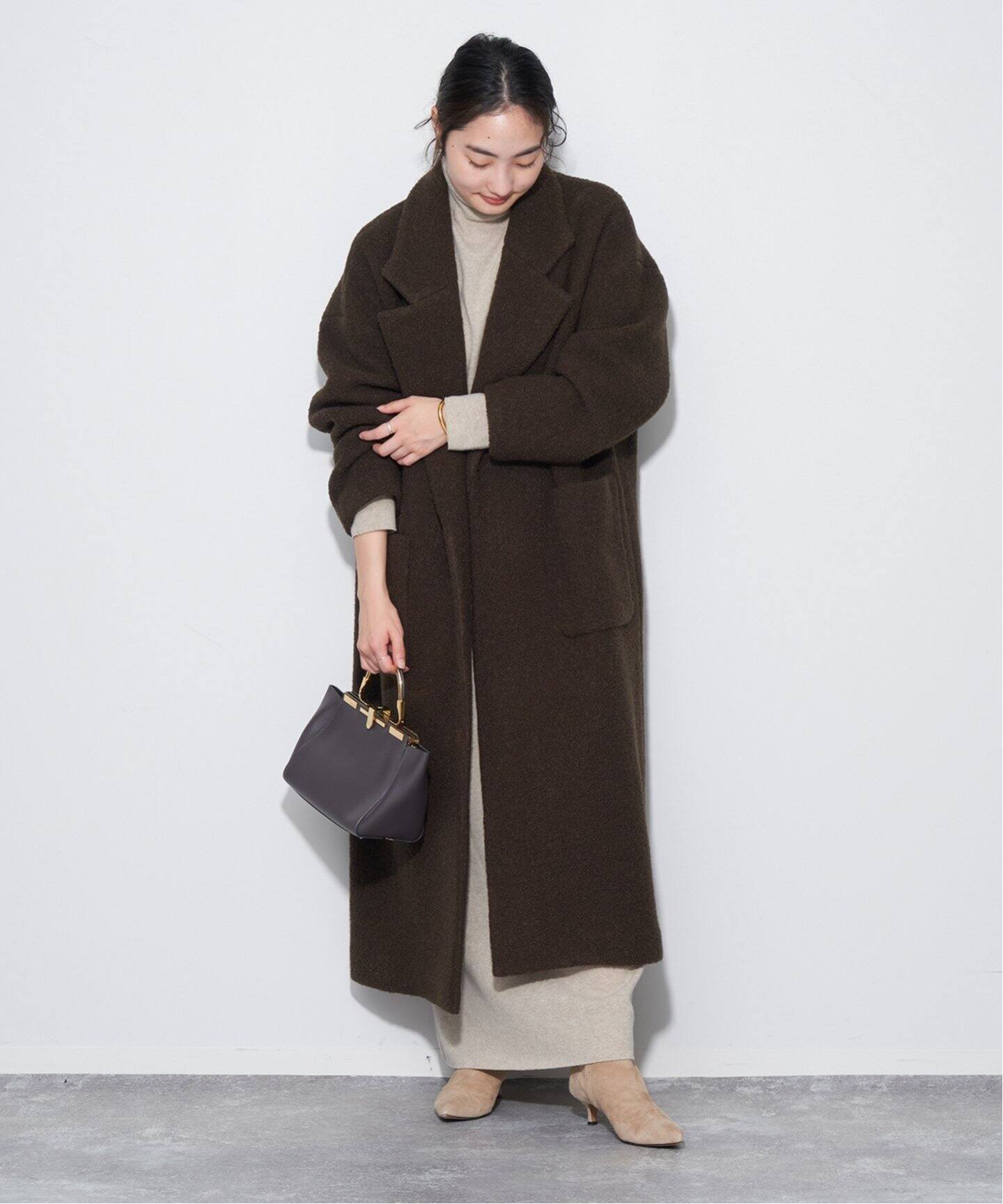 Boucle オーバーサイズロング コート（その他ブルゾン／アウター  