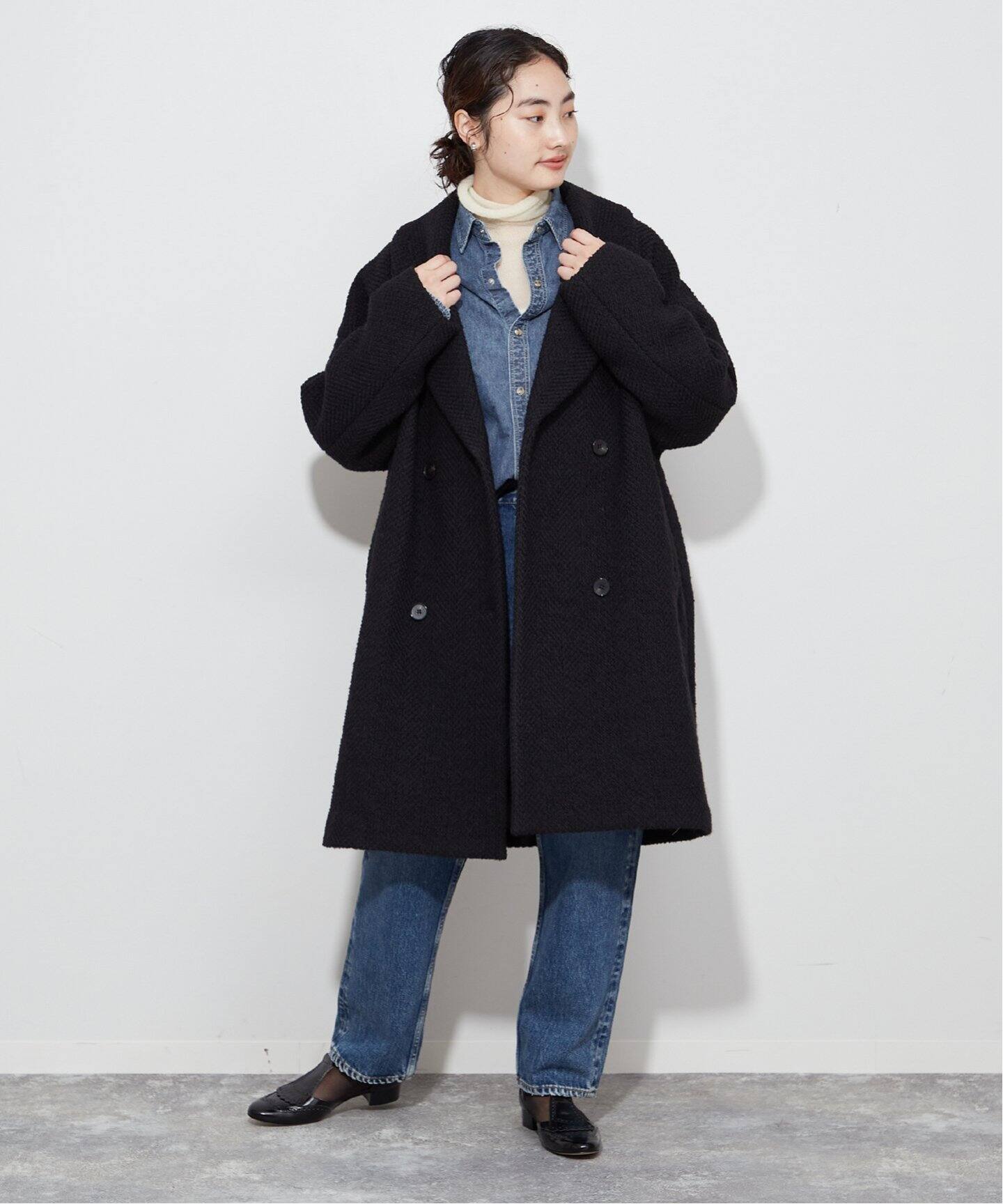 GIOLICA ヘリンボン コクーンコート（その他ブルゾン／アウター  